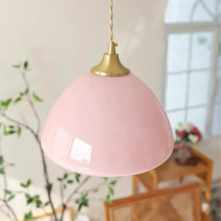 PINKY Pink Pastel Glass Gilded Metal Ceiling Light – view 3
