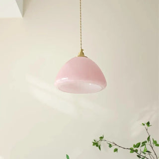 PINKY Pink Pastel Glass Gilded Metal Ceiling Light – view 1
