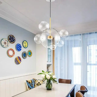 Glass bubble LED chandelier pendant, Italian modern design ceiling fixture