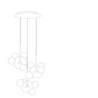 Glass bubble chandelier pendant, Italian LED modern ceiling hanging fixture