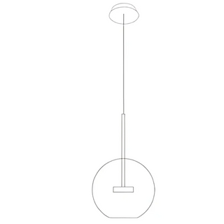 Designer Italian glass bubble pendant, LED modern ceiling hanging lamp