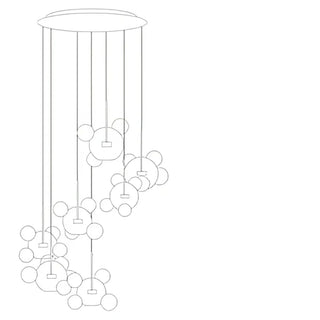 Modern LED glass bubble pendant, Italian design chandelier ceiling hanging light
