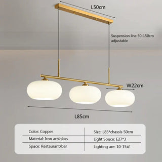 Designer three-globe pendant, opal glass shades ceiling hanging light fixture