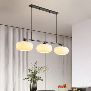 Opal glass three globe pendant light, designer ceiling hanging lamp