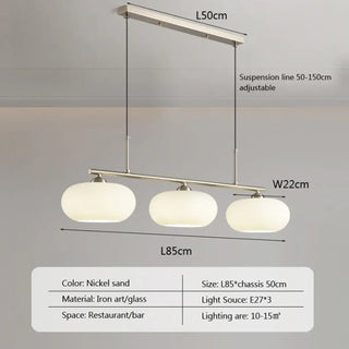 Contemporary opal glass globe pendant, three-light designer ceiling fixture