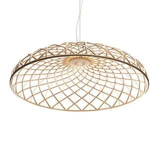 Natural dome pendant light, handwoven soft ambient ceiling hanging lamp