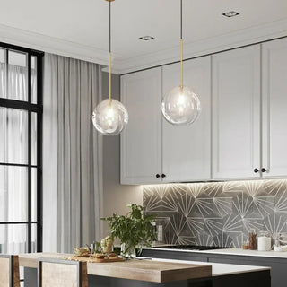 BODO Gold with Clear Glass Ball Ceiling Light – view 1