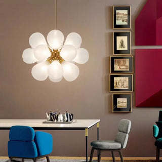 PLAQUE Golden Blue Blown Glass Balls Ceiling Light – view 5