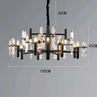 DOPIRYTE Elegant Golden and Black Ceiling Light – view 11