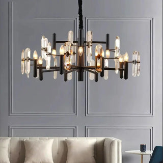 DOPIRYTE Elegant Golden and Black Ceiling Light – view 1