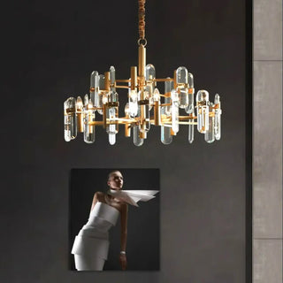 DOPIRYTE Elegant Golden and Black Ceiling Light – view 5
