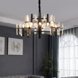 DOPIRYTE Elegant Golden and Black Ceiling Light – view 3