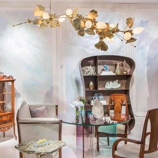 LOMINA Gilded Flower-Shape Ceiling Light – view 3