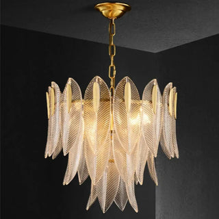 Gilded glass decorative pendant lamp, Art Deco modern ceiling hanging light