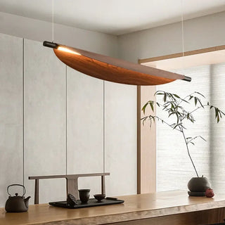 BOVA Dark Wood Effect Oval Design Ceiling Light – view 4