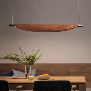 BOVA Dark Wood Effect Oval Design Ceiling Light – view 3