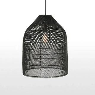 LANTO Elegant Wicker Braid Lantern Ceiling Light – view 2