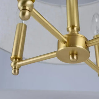 Modern copper pendant lamp — polished chain chandelier for dining room