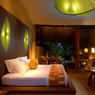 BRICK Eco Leaf Fabric and Metal Ceiling Light – view 3