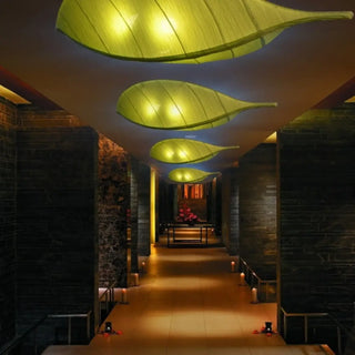 BRICK Eco Leaf Fabric and Metal Ceiling Light – view 2