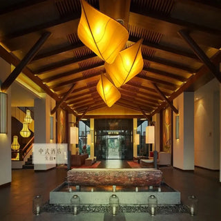 BRICK Eco Leaf Fabric and Metal Ceiling Light – view 1