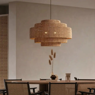 BITIONA Natural Fiber Bohemian Design Ceiling Light – view 5