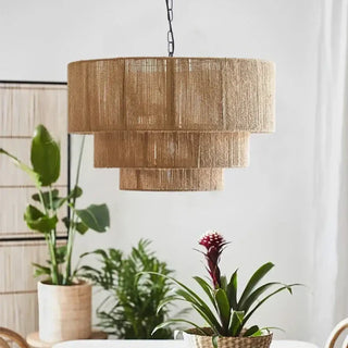 POTYRON Natural Braided Fiber Ceiling Light – view 4