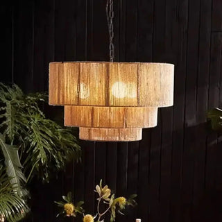 POTYRON Natural Braided Fiber Ceiling Light – view 2
