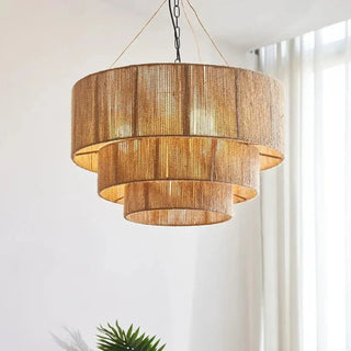 POTYRON Natural Braided Fiber Ceiling Light – view 3