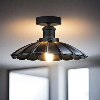 flower wall sconce black E27 LED – vintage industrial