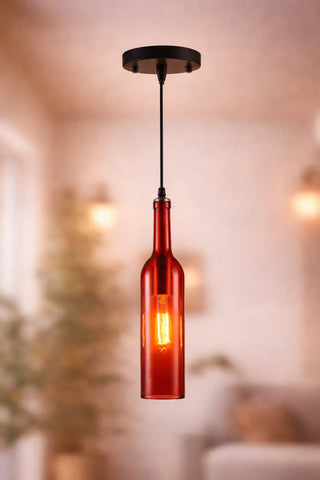 ARIA Colored Bottle Shape Chic Design Ceiling Light – view 1