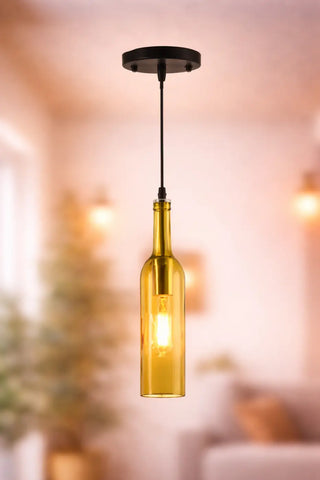 ARIA Colored Bottle Shape Chic Design Ceiling Light – view 2