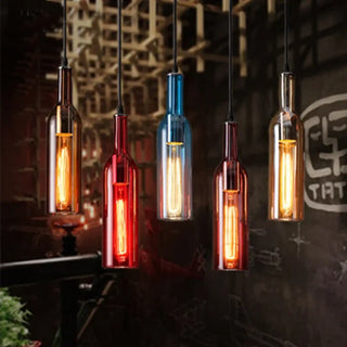 ARIA Colored Bottle Shape Chic Design Ceiling Light – view 5