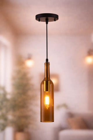 ARIA Colored Bottle Shape Chic Design Ceiling Light – view 3