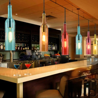 ARIA Colored Bottle Shape Chic Design Ceiling Light – view 6