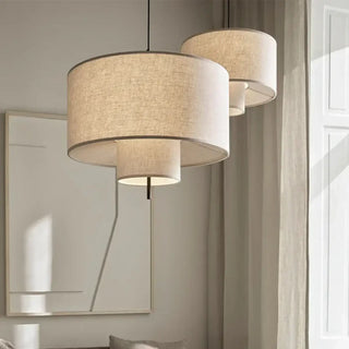 DYLIA Sleek Cylindrical Fabric Ceiling Light – view 4
