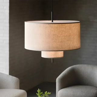 DYLIA Sleek Cylindrical Fabric Ceiling Light – view 2
