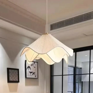 FLEURA Pleated Floral Elegant Ceiling Light – view 1