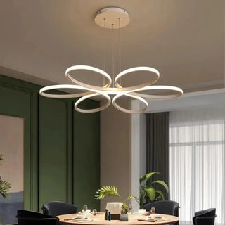 Flower knot hanging lamp, organic modern design, contemporary ceiling pendant