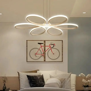 Modern organic flower knot pendant, designer hanging ceiling light fixture