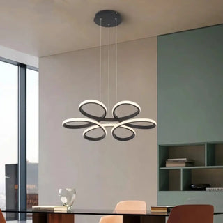 Flower knot pendant light, organic design modern hanging lamp for living room