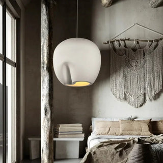 Contemporary organic pendant lamp, soft curved design for living room lighting