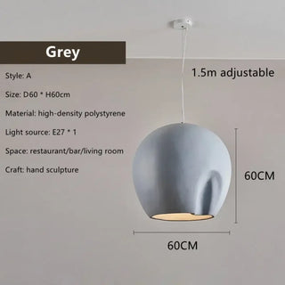 Designer soft curve pendant, organic contemporary hanging lamp for bedroom