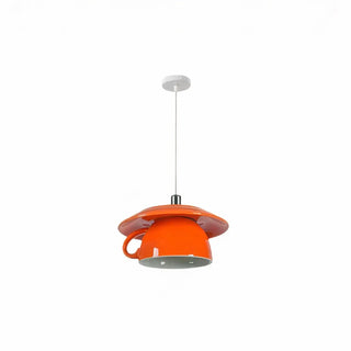 Glossy modern cup pendant lamp, designer ceiling fixture for dining room decor