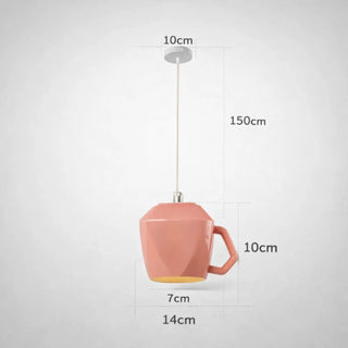 Minimalist retro cup pendant, hanging ceiling fixture for contemporary dining