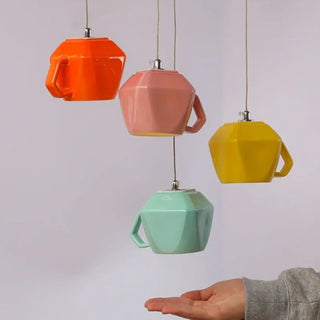 Retro pendant, cup shaped minimalist lamp, warm ambient dining room fixture