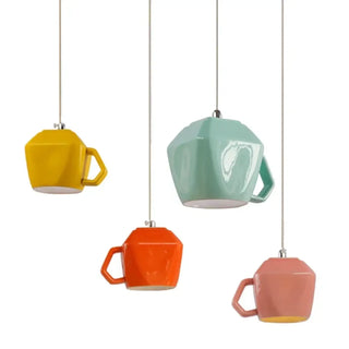 Designer cup pendant light, retro minimalist ceiling fixture for modern spaces