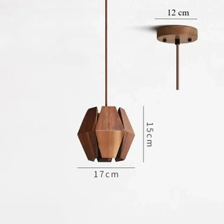 METRICE Geometric Natural Wood Ceiling Light – view 7