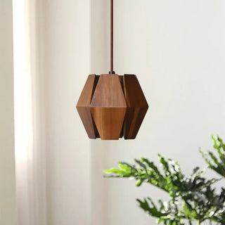 METRICE Geometric Natural Wood Ceiling Light – view 1