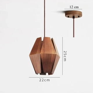 METRICE Geometric Natural Wood Ceiling Light – view 6